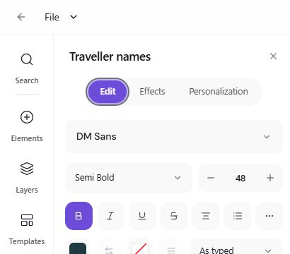 A selected shape with the fill color swatch in the floating toolbar