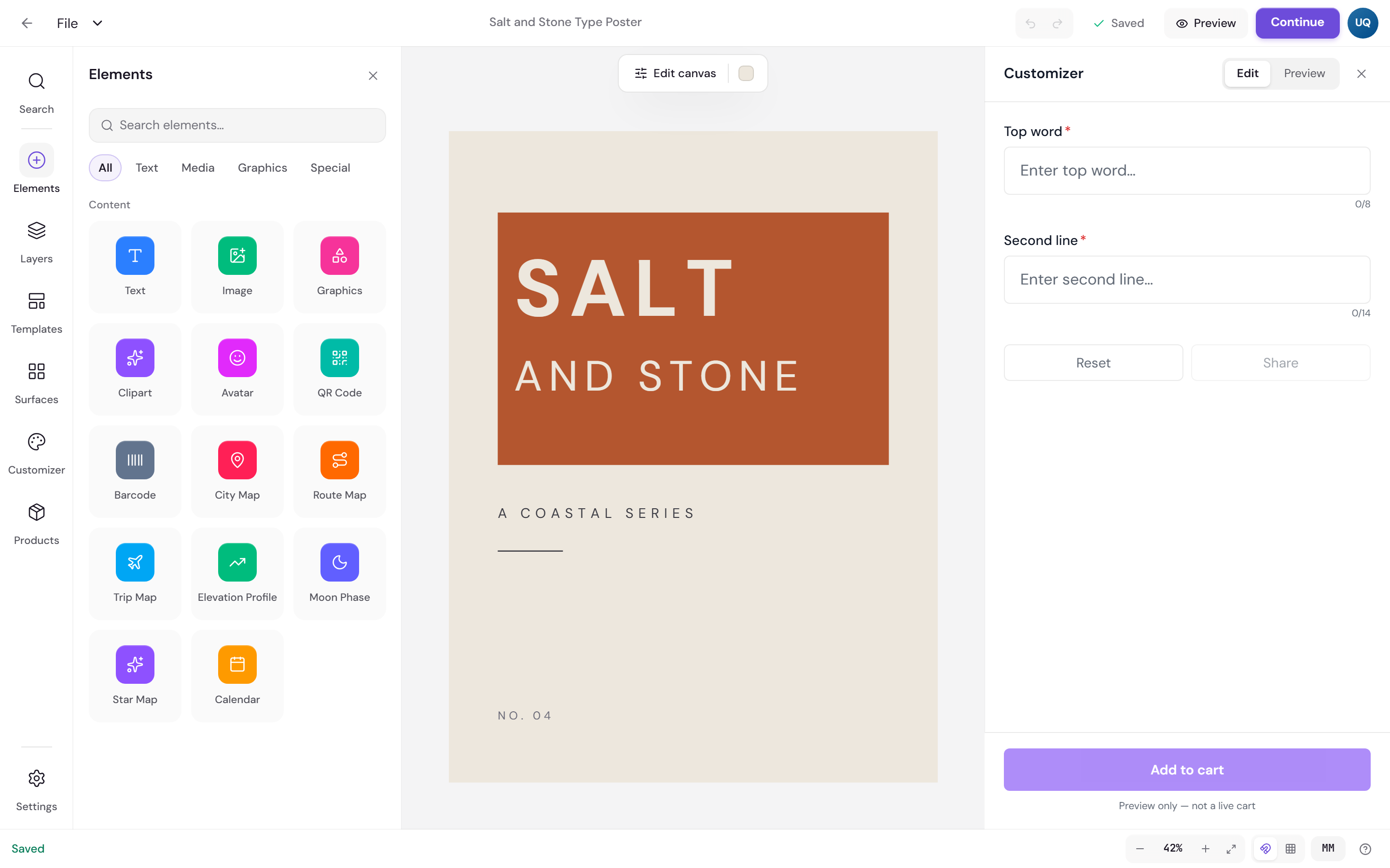 Earlier customer form dock with an Edit and Preview toggle and the shopper fields