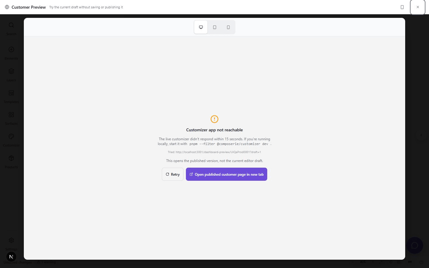 Desktop Customer Preview with the product canvas and personalization fields