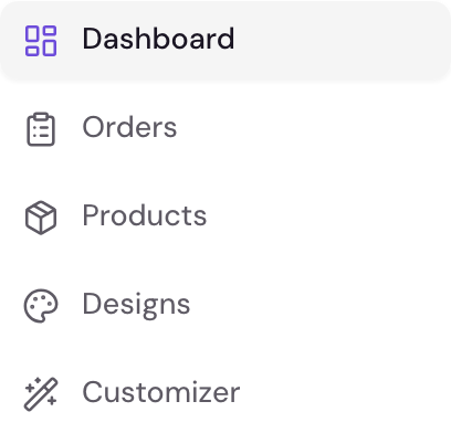 The dashboard sidebar showing the MAIN, GROW and ACCOUNT sections with their items